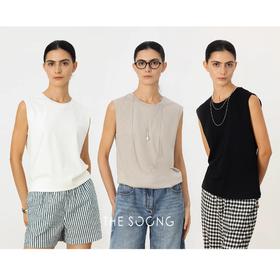 THESOONG"腔调主义"桑蚕丝羊毛细腻质感无袖坎肩背心HBTX6353