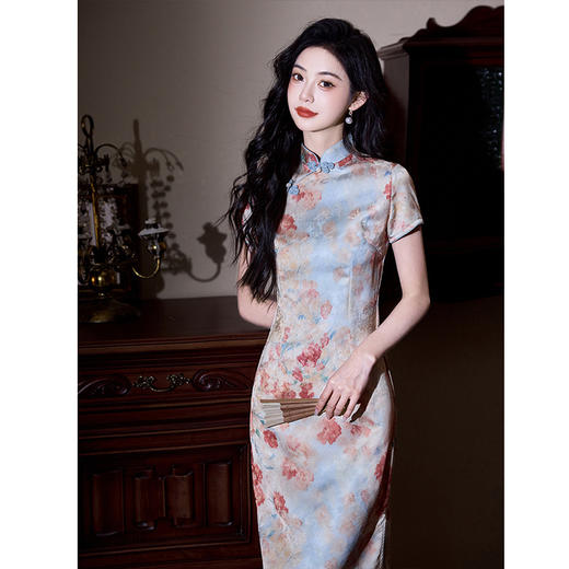 绝美新中式旗袍2025新款夏季高端大气显白纯欲风LSB3793 商品图1