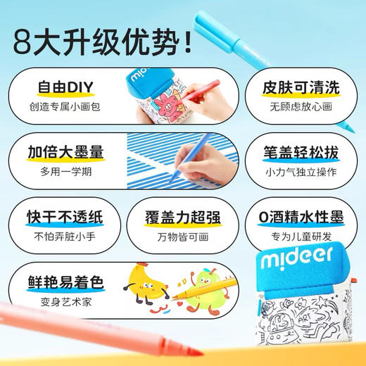 mideer弥鹿MD1614丙烯马克笔-涂鸦包款36色 商品图3