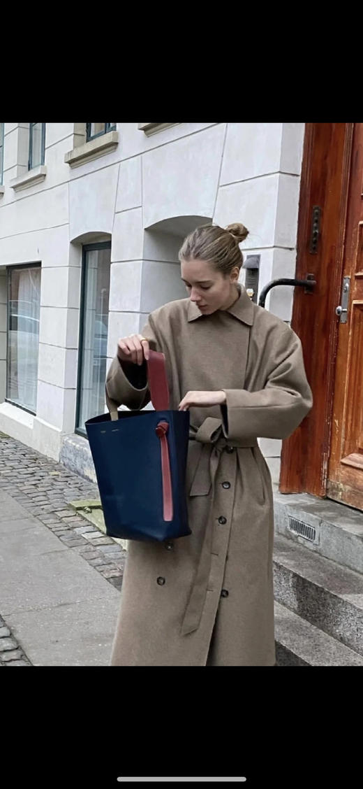 Celine 牛皮 拼色 box皮大号 水桶包 商品图2