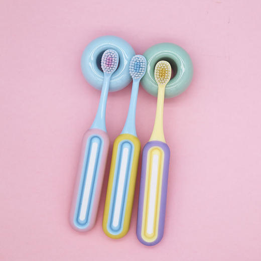 【温柔洁齿，呵护小萌牙！】牙刷软毛儿童硅胶手柄 质感小头细软护龈 儿童牙刷2支装-QQ 商品图1