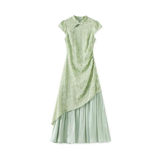 「高货wl」全新升级【铂金会员330/天猫449/差价119】(02501)洛诗琳新中式蝴蝶提花连衣裙2025夏季收腰国风改良旗袍裙 商品图4