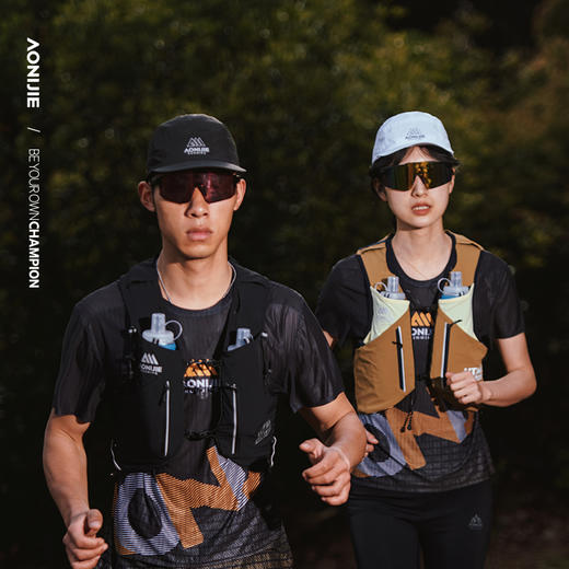 奥尼捷新品防晒帽时尚黑白纯色拼色网孔透气遮阳帽户外运动越野跑鸭舌帽运动帽 商品图5