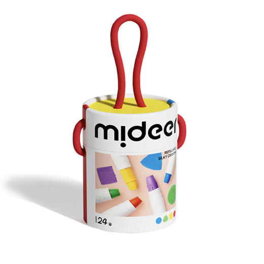 mideer弥鹿MD4255丝滑速干蜡笔-缤纷桶24色 商品图0