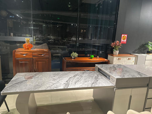 雅加达灰彩晶石岛台餐桌/A540-D09 商品图0