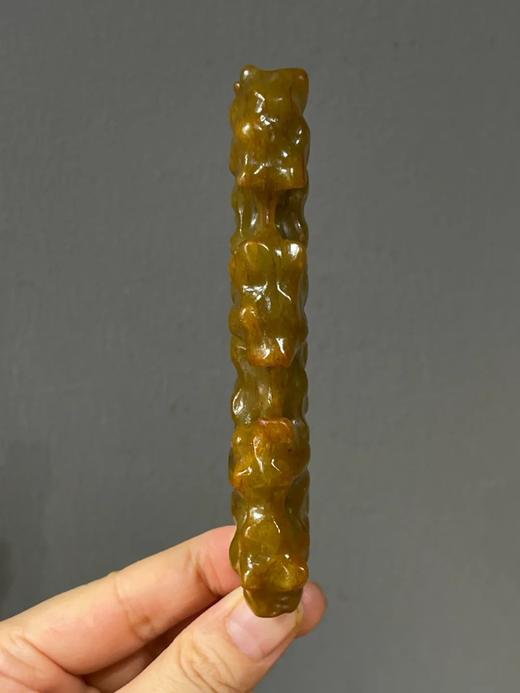 黄沁白玉镂雕奇石石形笔搁，顺丰包邮 商品图5