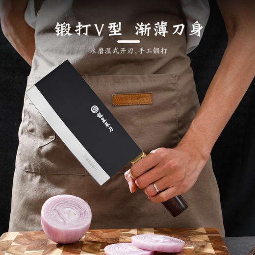 热卖中！！【龙泉宝剑厂-龙泉菜刀】方铜黑精钢斩切刀 商品图5