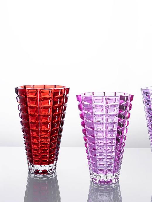 捷克进口BOHEMIA网红水晶玻璃花瓶婚礼插花欧式摆件红色客厅摆件波西米亚千禧花瓶(红)26cm 商品图2