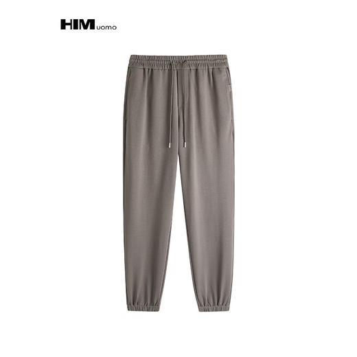 HIM漢崇 潮流简约烫花织唛抽绳弹性裤腰运动休闲束脚裤 2026春季 商品图0