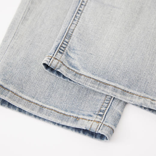 【新品上新】HX 夏季水洗直筒牛仔长裤合体C201520042101 商品图6