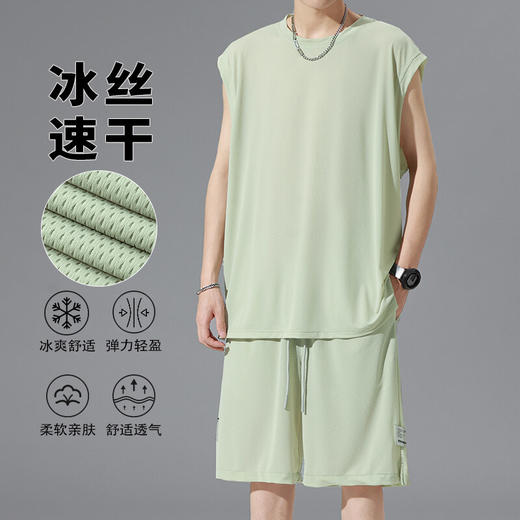 【YW】无忧购“爸气来袭”韩系宽松百搭冰丝速干休闲运动套装572（截单后3-5天发货) 商品图3