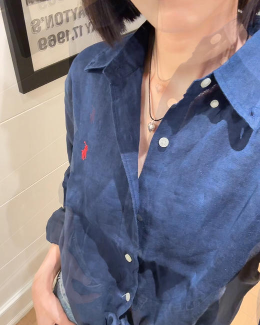 💰850/直邮‼️☀️夏天必入！RL拉夫劳伦男款亚麻衬衫👔，亚麻衬衫真的是很百搭，夏天室外穿防晒 室内挡空调冷空气非常实用！女生也能穿哦💢💥 商品图4