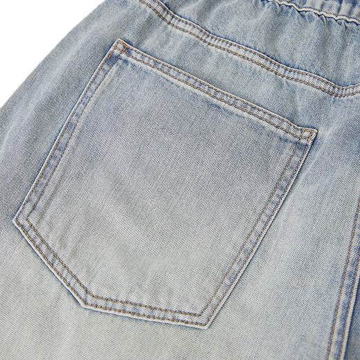 【新品上新】HX 夏季水洗弯刀牛仔长裤宽松Z201520012101 商品图11