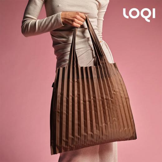 德国LOQI时尚环保万用袋/百褶包  扎染渐变单肩轻便三宅大容量褶皱ins网红潮热款流承重40斤防泼水 商品图8