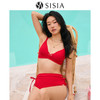 sisia2025新款泳衣女高级感显瘦性感绝美温泉分体泳衣红色比基尼SWB24-08A 商品缩略图0