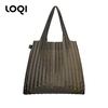 德国LOQI时尚环保万用袋/百褶包  扎染渐变单肩轻便三宅大容量褶皱ins网红潮热款流承重40斤防泼水 商品缩略图5