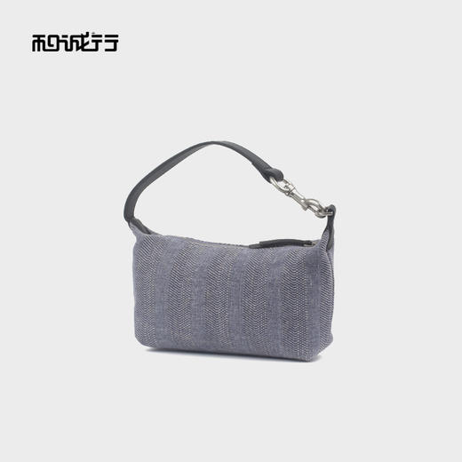 和诚行 2025新款牛皮拼接编织女包韩系休闲百搭单肩腋下包4180111 商品图1