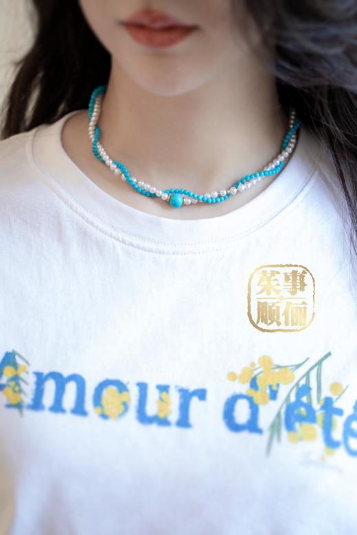 【茱事顺俪】18K金淡水珍珠绿松项链 商品图3