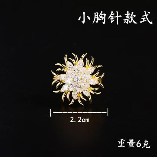 雀说 【3个】胸针无痕固定扣高档女花朵金色防走光胸针071 商品图2