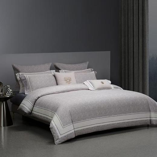 梦洁 纯棉磨毛四件套归雁（卡其） 商品图1