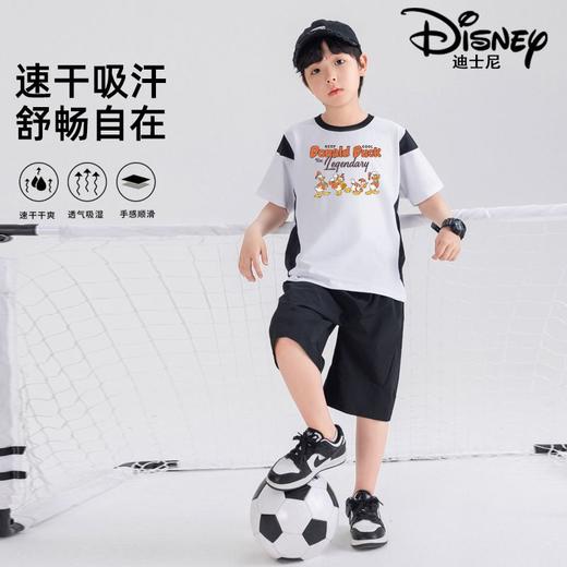迪士尼男童短袖套装夏季2025新款儿童运动服薄款男大童短裤两件套 商品图5
