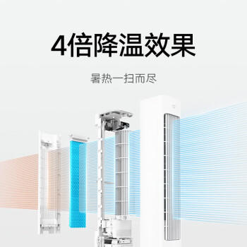 米家小米智能冷风扇家用空调扇制冷水冷塔扇冰晶制冷电风扇冷气扇吹风降温加湿无叶塔扇ZFSLFS01DM /家用电器 /生活电器 /冷风扇 商品图3