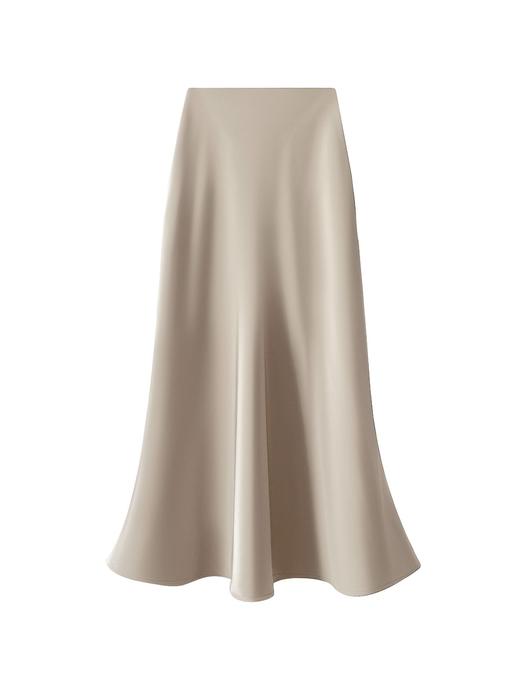 丁摩 高级感法式醋酸冰天丝缎面鱼尾半身裙女32998 商品图8