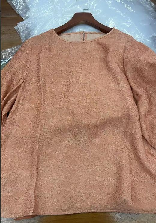 盛唐婧|新中式圆领织金桑蚕丝衬衫上衣 商品图0