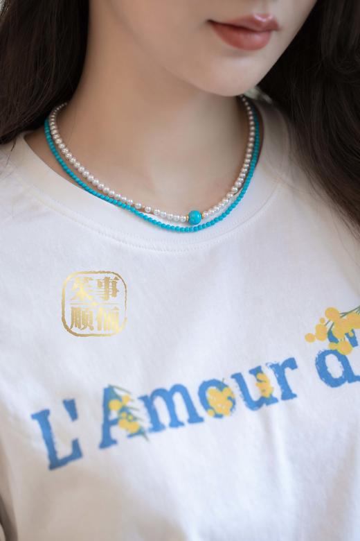 【茱事顺俪】18K金淡水珍珠绿松项链 商品图4