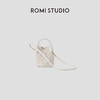 ROMI STUDIO 编织棉绳和头层牛皮革米白单肩斜跨水桶包RWCRP33738【发货时间：25-30天】 商品缩略图2