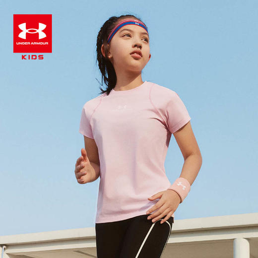【12月-特惠福利】UnderArmour安德玛女童凉感速干圆领短袖T恤252220135 商品图5