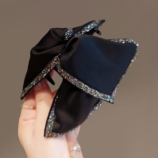 丁摩 赫本风抓夹女高级感水钻发夹后脑勺盘发鲨鱼夹发卡半扎发发夹头饰5ZF-293 商品图0