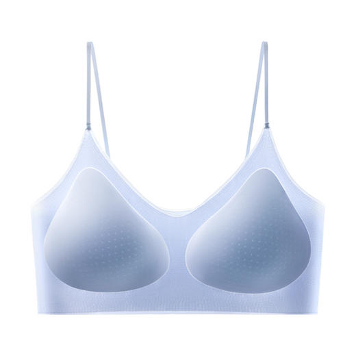 【薄款无痕冰丝吊带内衣】聚拢无钢圈背心式文胸收副乳美背运动文胸罩 商品图4