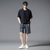 PINLI品立2025春夏新款男士渐变条纹直筒短裤潮牌休闲宽松五分裤B252117018 商品缩略图4