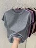 百媚生 圆领宽松无袖T恤夏季薄款闪烁亮丝针织衫7717 商品缩略图8