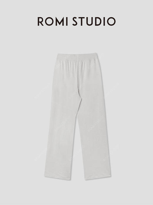 ROMI STUDIO“简约舒适”浅灰全棉轻柔松紧腰直筒休闲裤 RWCRXM3178(现货） 商品图0