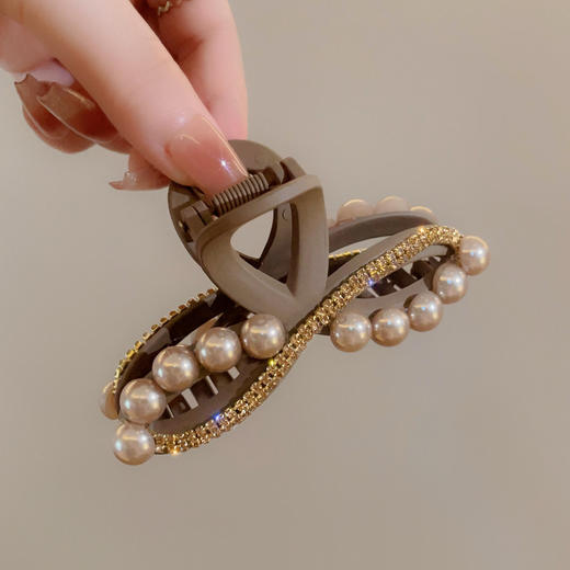 TZW-轻奢高级感珍珠水钻抓夹发卡 商品图6