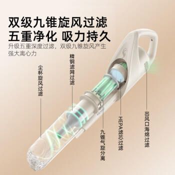 海尔（Haier）无线吸拖一体吸尘器家用车用轻量宠物便携式除尘机大功率大吸力干吸湿拖多用随手吸Q49W甄选好礼 /家用电器 /清洁电器 /吸尘器 商品图1
