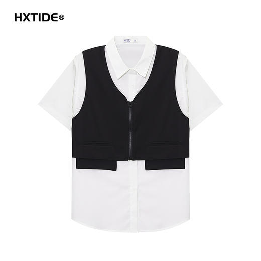 【新品上新】HX 夏季翻领短袖衬衫合体S115520004101 商品图0