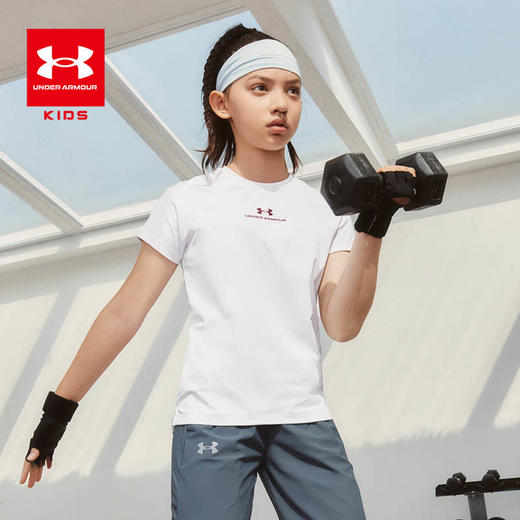 【12月-特惠福利】UnderArmour安德玛女童凉感速干圆领短袖T恤252220135 商品图2
