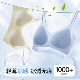 【薄款无痕冰丝吊带内衣】聚拢无钢圈背心式文胸收副乳美背运动文胸罩