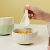 【竖纹系列餐具】ins奶油风陶瓷米饭碗家用吃饭碗小号面碗碗勺 商品缩略图3