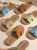 Walker Shop一字拖女2025夏季新款时尚百搭平底沙滩鞋外穿凉拖鞋Y142285-1 商品缩略图1