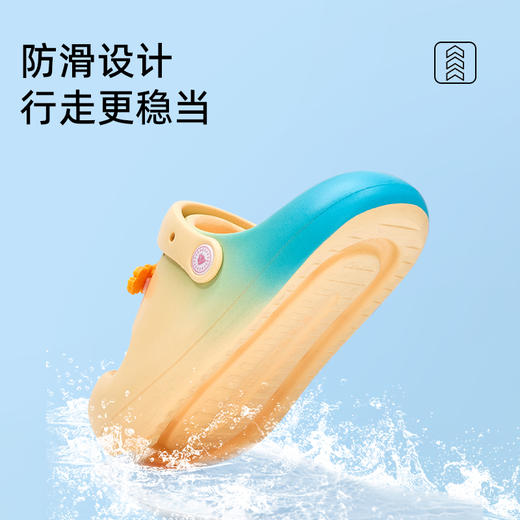 泰兰尼斯儿童洞洞鞋夏季新款室内家居厚底防滑凉拖男孩女孩洞洞鞋 F09X5B7270 商品图4