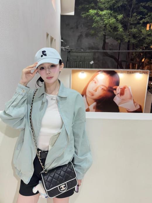 香奈儿 25P 双C LOGO 菱格纹 拼色 皮穿链 羊皮 手拿包单肩包 （LU） 商品图9