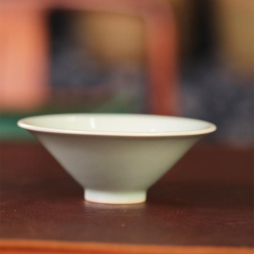 倚云煮泉内模印凤凰斗笠--青色 商品图0