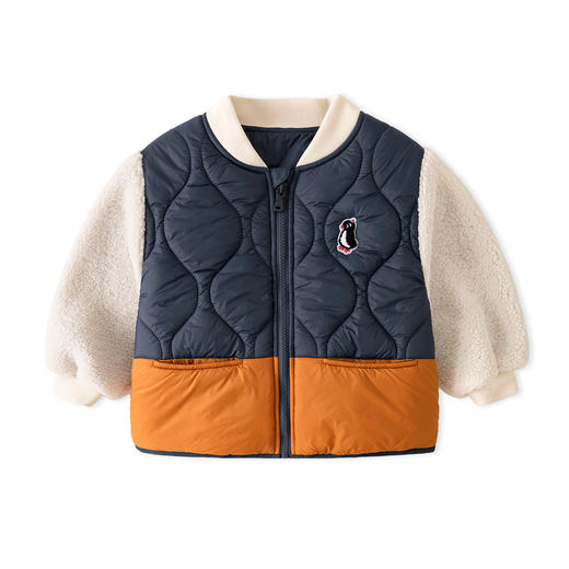 嘟嘟家宝宝棉服秋冬加绒儿童外套冬季男童冬装棒球服女童棉袄童装 商品图4