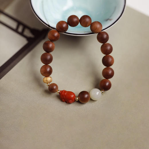 【青山特惠】10mm原创设计 黑肉沉水级 正区老山檀【绎心】手串y10 商品图5