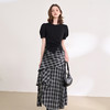 【解构主义】设计感不规则黑白格纹半身裙女夏季半裙V1150758 商品缩略图4