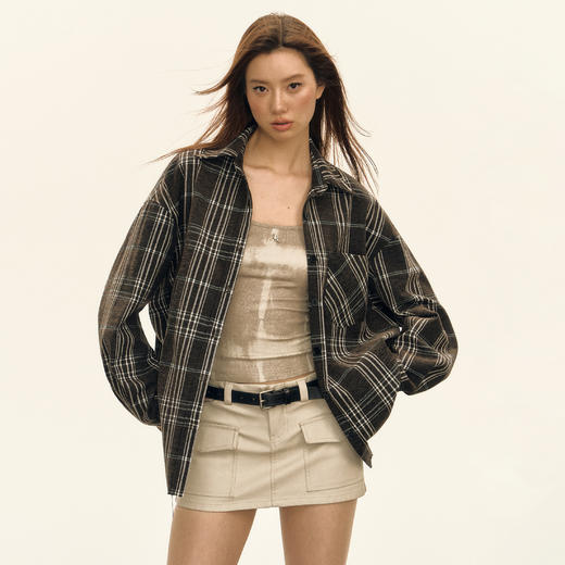 Ariseism  美式复古衬衫女2025春季修身新款上衣 商品图0